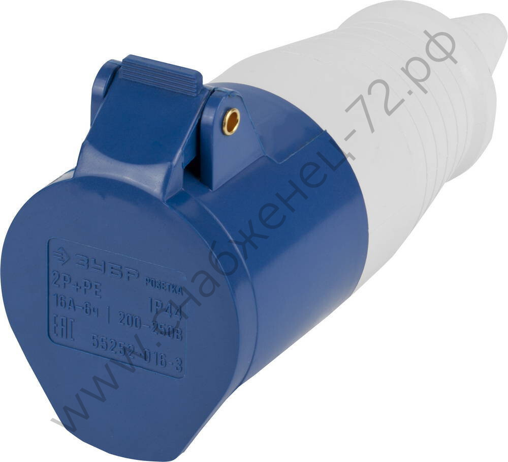 ЗУБР 16A 250В Переносная розетка (55252-016-3)