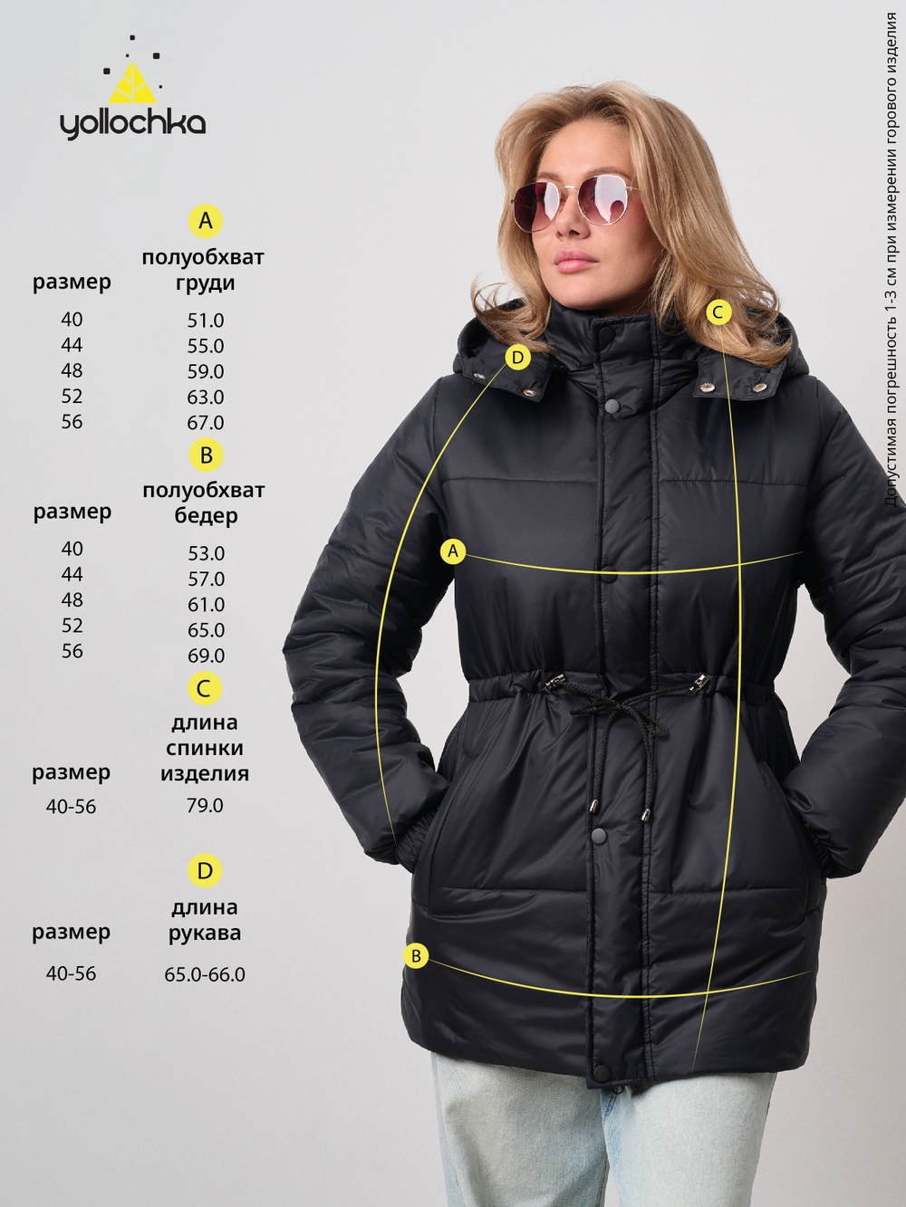 Парка  женская демисезонная "Воздух" черный