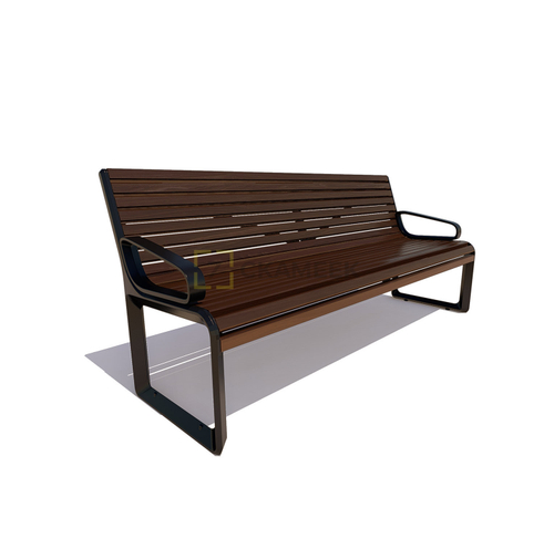 Скамейка «Милан» (0,6 м лиственница) с подлокотниками