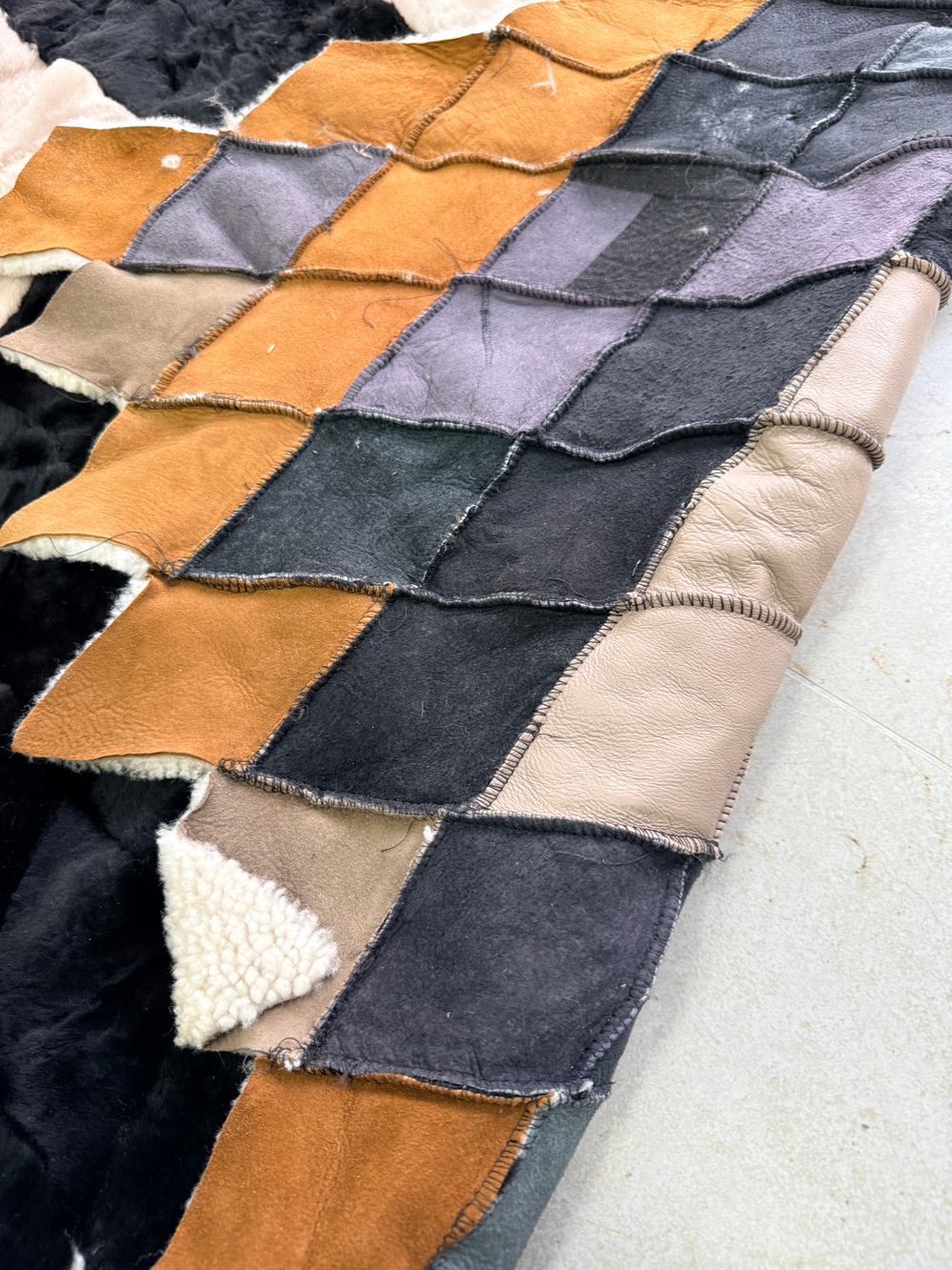 Покрывало меховое ковер из шкуры овчины