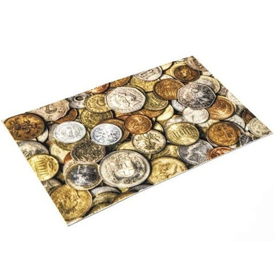 Коврик влаговпитывающий ВЕЛЮР Монетки  45х75см 1-3 шт.