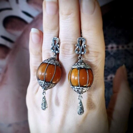 Серьги этнические "Лама"