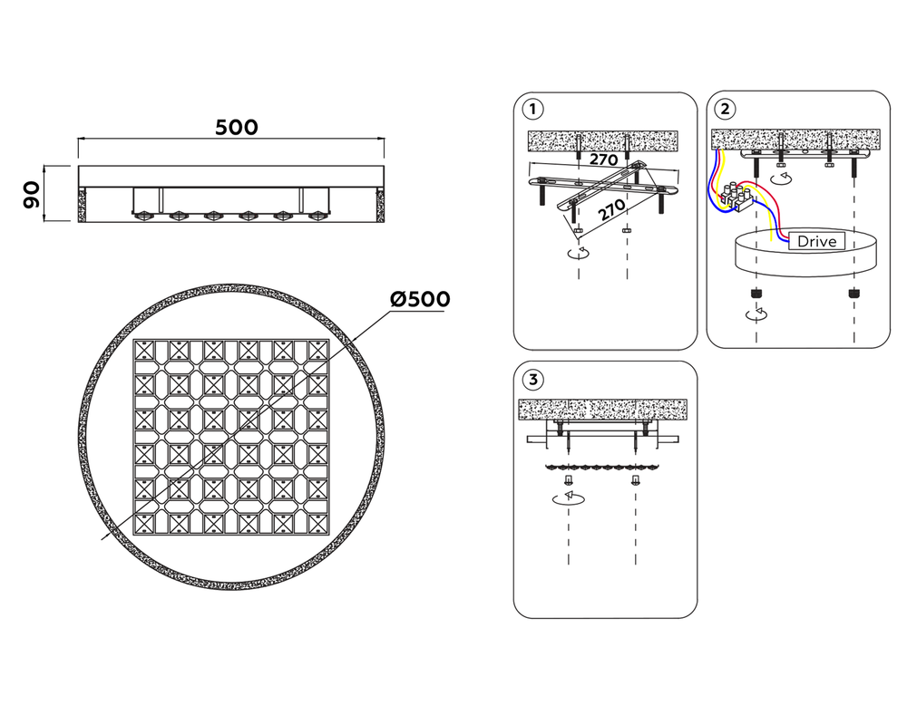 Ambrella Потолочный светодиодный светильник с пультом Ice FA151