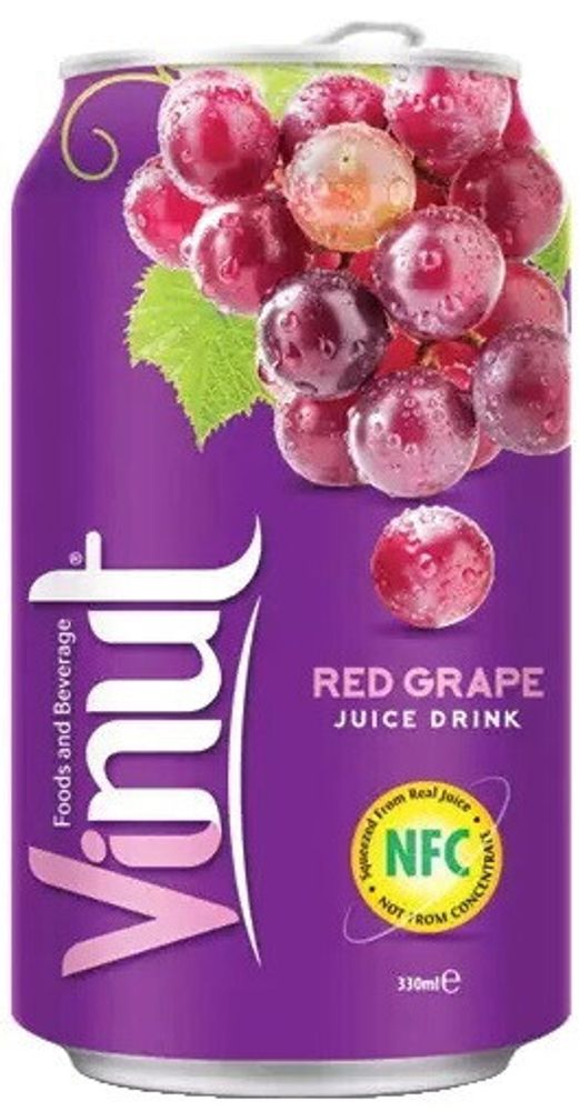 Сокосодержащий Напиток Винут Красный Виноград / Vinut Red Grape Juice Drink 0.33 - банка