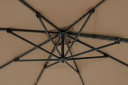 "Фабриано" зонт двухкупольный 3x3м на алюминиевой опоре, тент бежевый