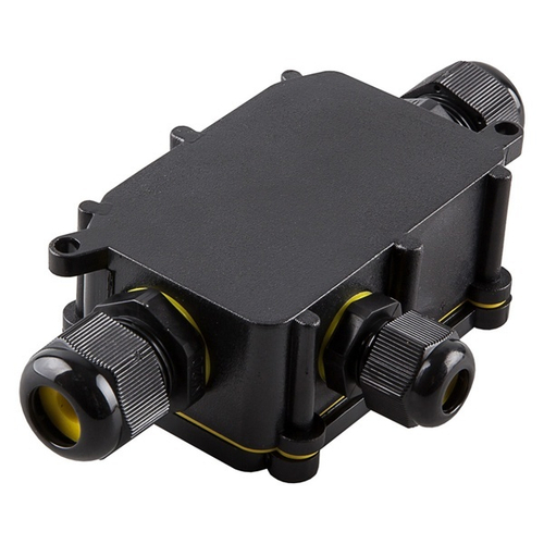 Коробка распаячная LD523 140х78х36 водонепроницаемая 3 выхода 450В черная IP68 Stekker 49121