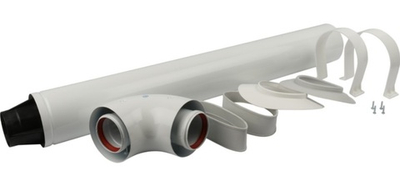 Коаксиальный дымоход STOUT 60х100 для газовых котлов BAXI и VIESSMANN (850 мм)