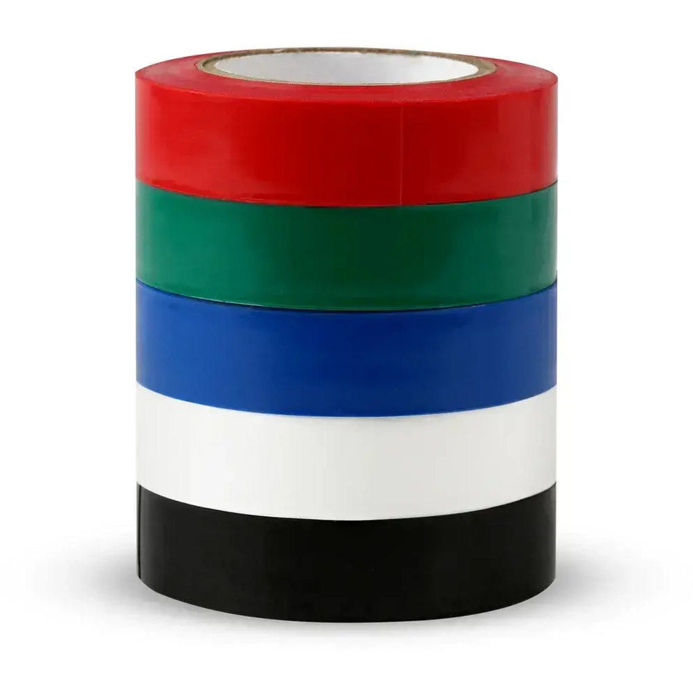 Изолента Smartbuy, набор из 5 цветов, 0.15х15мм, 10 метров (SBE-IT-15-10-mix)