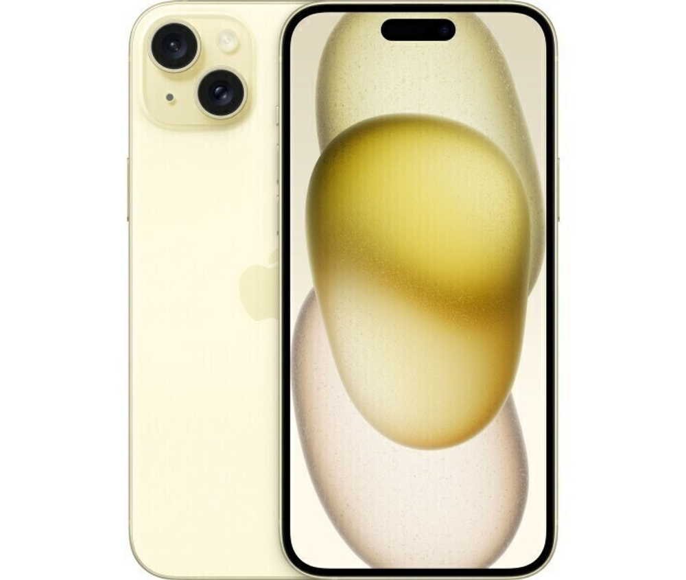 Смартфон Apple iPhone 15 128 ГБ, Dual: nano SIM + eSIM, жёлтый