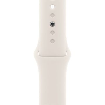 Apple Watch SE 2024, 44 мм, корпус из алюминия цвета «сияющая звезда», спортивный ремешок цвета «сияющая звезда» M/L