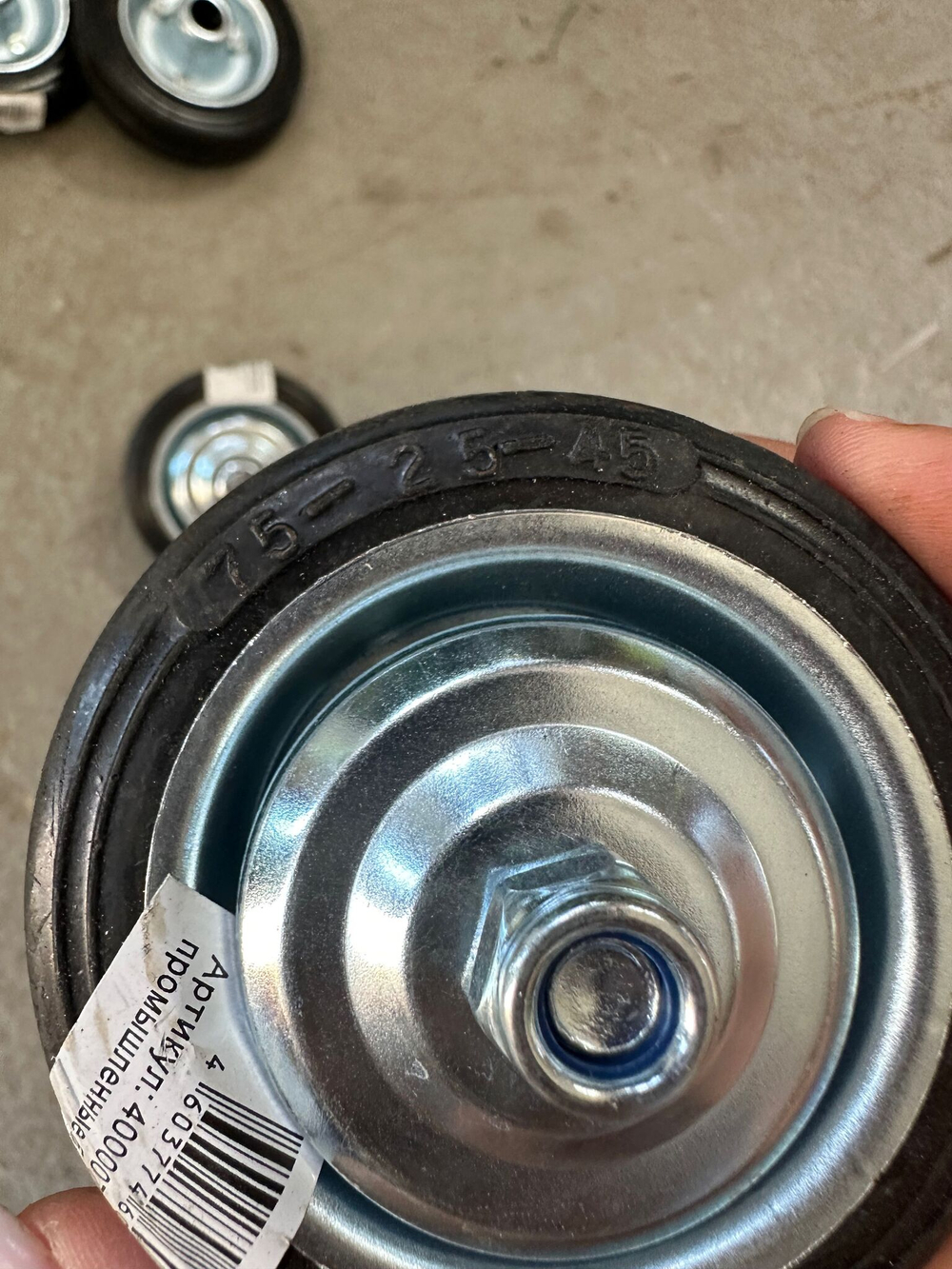 Колесо промышленное без кронштейна 75мм с92