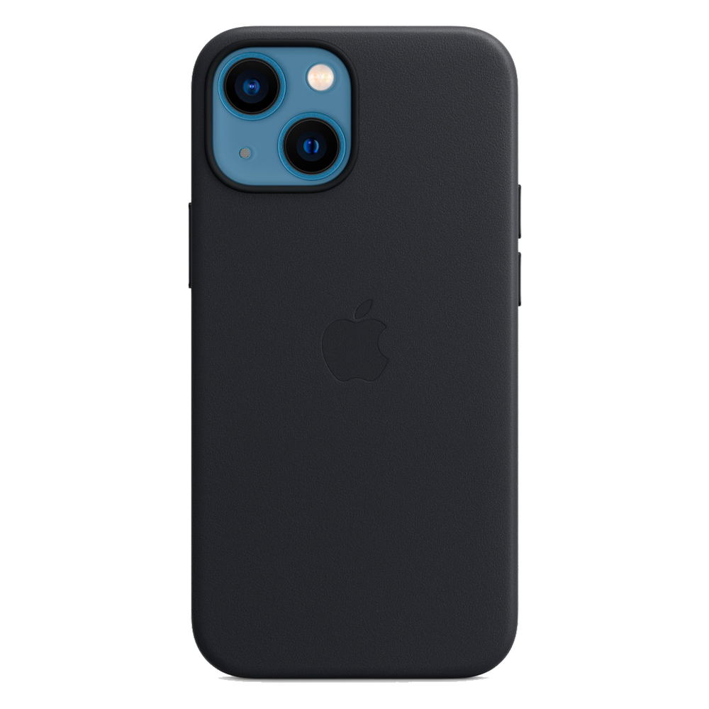 Кожаный чехол с поддержкой MagSafe Apple Leather Case для iPhone 13 mini, Midnight (Темная ночь)