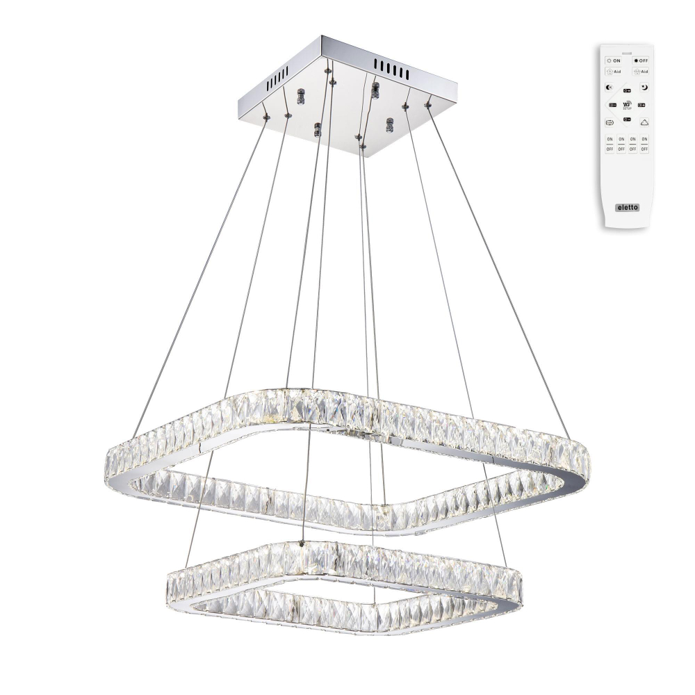 Eletto Granda EL336P70 LED Люстра хрустальная с пультом Хром