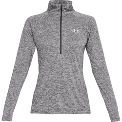 Женская теннисная футболка (dł. Рукава) Under Armour Tech 1/2 Zip-Twist - серый