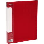 Папка на 4-х кольцах, 40мм, Стамм Кристалл, 700мкм, корешок с карманом, красная