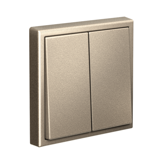 Выключатель кнопочный 2-кл. ArtGallery 10AX быстрозажим. клем. механизм шампань SE GAL000517S