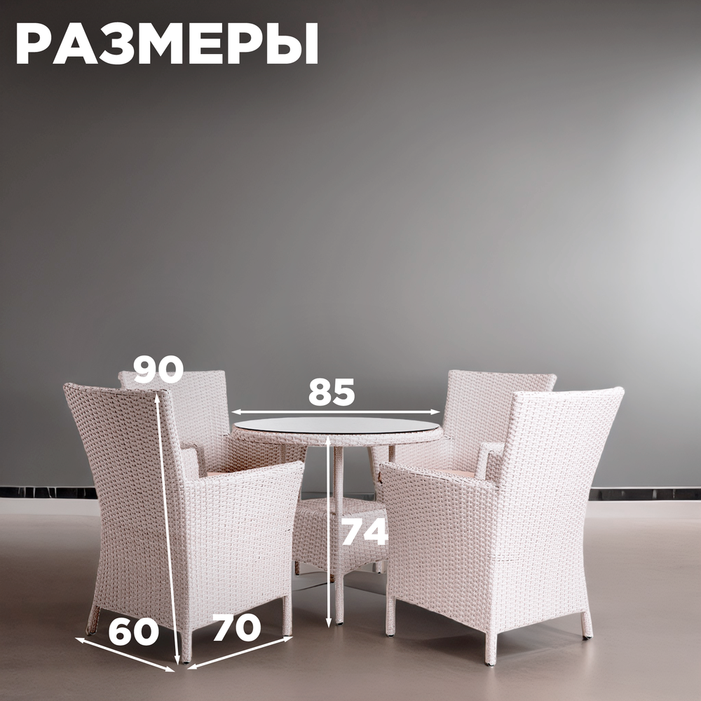 Комплект обеденный 4+1 МОНЕ берёза