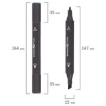 Маркер для скетчинга двусторонний 1 мм - 6 мм BRAUBERG ART CLASSIC, ОКСИД ХРОМА ЗЕЛЕНЫЙ (B962), 151844