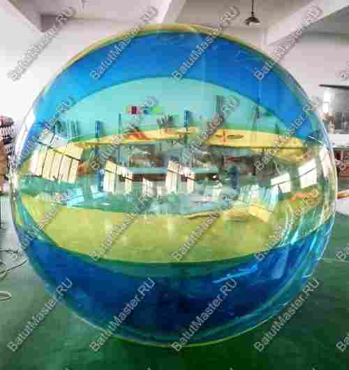 Аттракцион Водный шар ПВХ «Желтый» 1,5*1,5*1,5 м