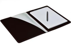 Папка под Блокнот А4 из кожи цвет ЧЕРНЫЙ