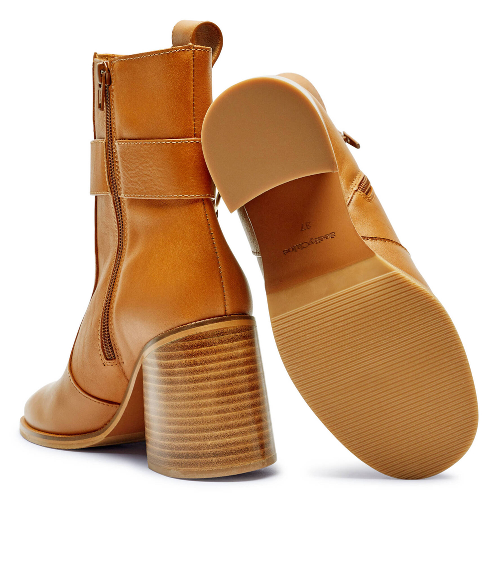 Кожаные ботильоны на каблуке See By Chlo\u00e9 - светло-коричневый(SB43001A 20011)