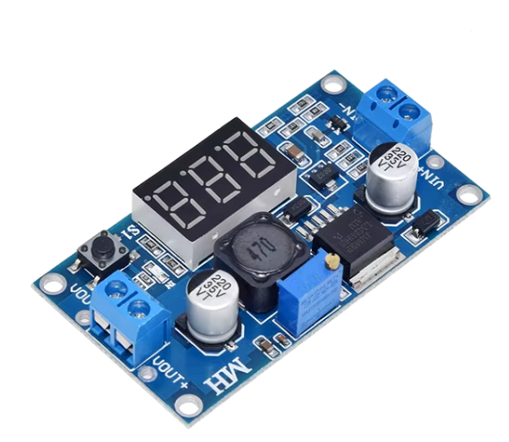 LM2596S понижающий Dc-dc, in4~40V out1.25~37V 3A, с вольтметром