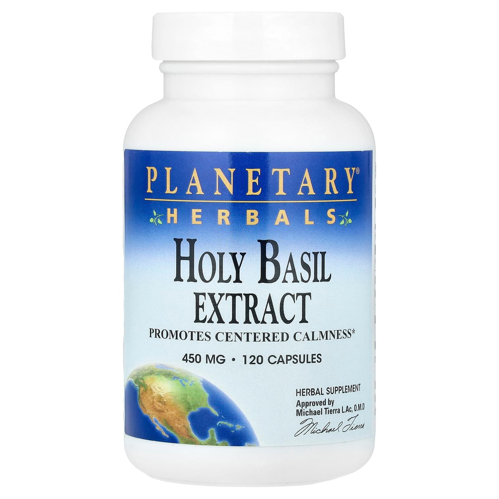 Planetary Herbals, Экстракт базилика священного, 450 мг, 120 капсул