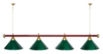Лампа STARTBILLIARDS 4 пл. (плафоны зеленые,штанга зеленая,фурнитура золото)