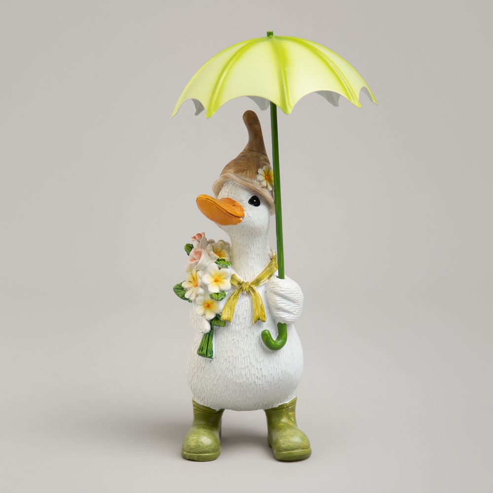 СТАТУЭТКА "УТКА ПОД ЗОНТИКОМ" 11Х11Х20 СМ