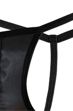 Черные мужские трусы-стринги Darkzone