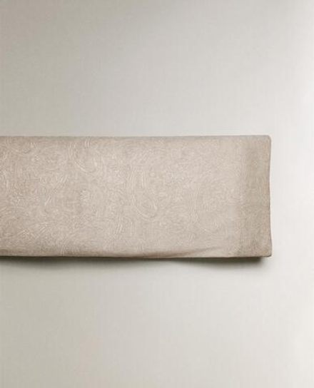 ZARA HOME САТИНОВАЯ НАВОЛОЧКА С УЗОРОМ, СЕРЫЙ