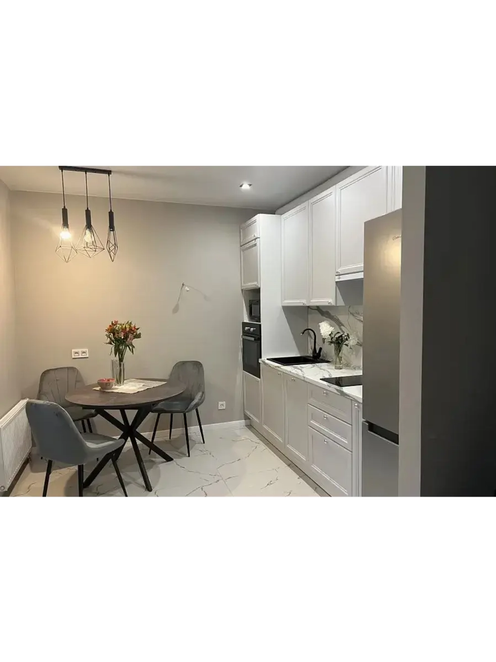 Стол кухонный обеденный круглый раздвижной 100,1х100х75 см