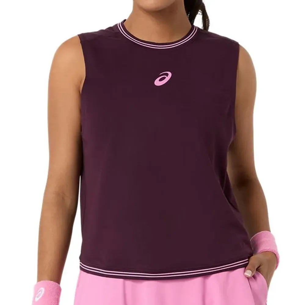 Женский топ теннисный Asics Game Sleeveless - dark aubergine