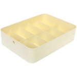 Корзина - органайзер для хранения с крышкой «ОКСФОРД», цвет айвори, 32,8*24*8,1см (лейбл Селфи)