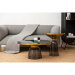 Столик кофейный odd, D50 см, мрамор/черный