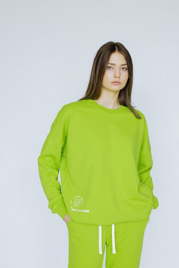 Толстовка Кот-агрессор Зеленая - фото 3