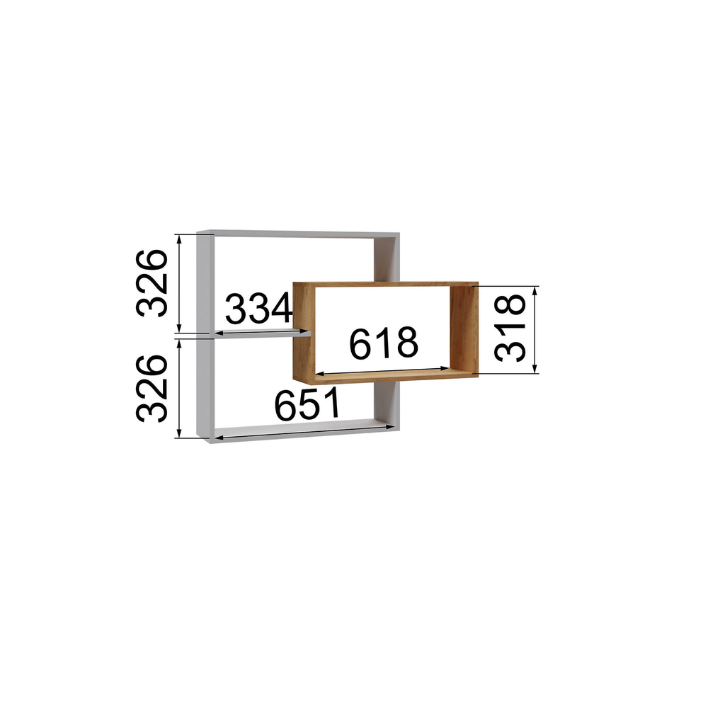 ПНМ-01 Полка навесная белая