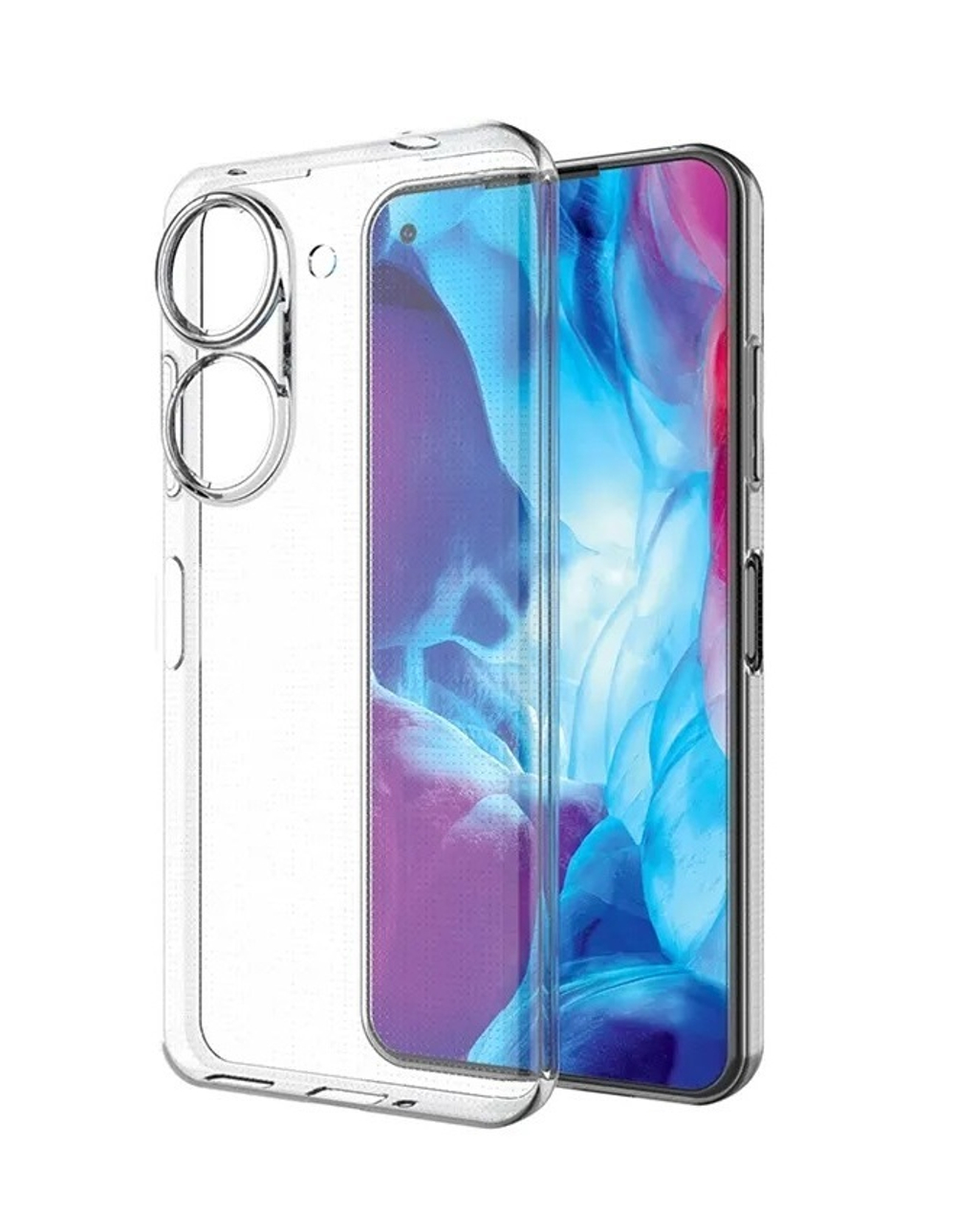 Силиконовый тонкий прозрачный чехол для Asus Zenfone 9, серия Ultra Clear от Caseport