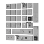 Накладка для розетки RJ45, 2-я, алюминий, серия R98