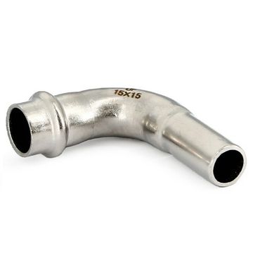 Угол-вставка 90° пресс Uni-Fitt 15 мм из нержавеющей стали 781S1510