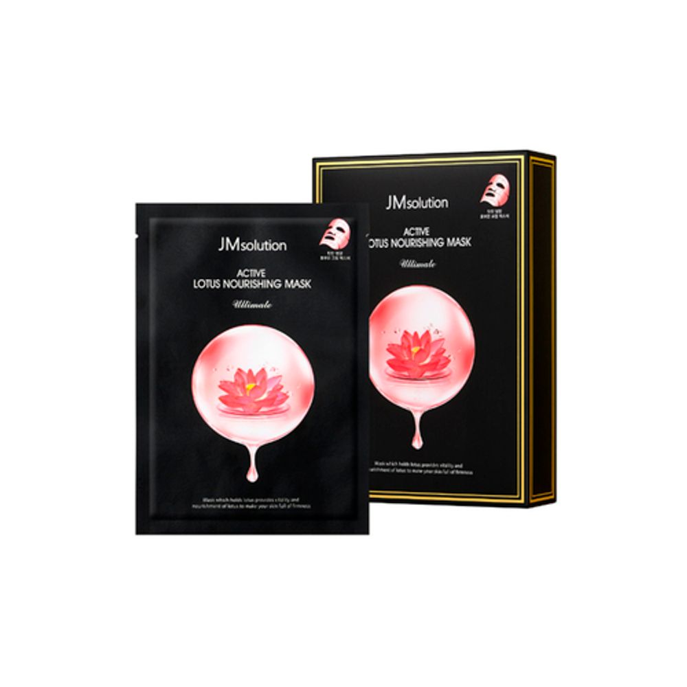 JMsolution Маска тканевая с кремовой сывороткой - Active lotus nourishing mask ultimate, 30мл