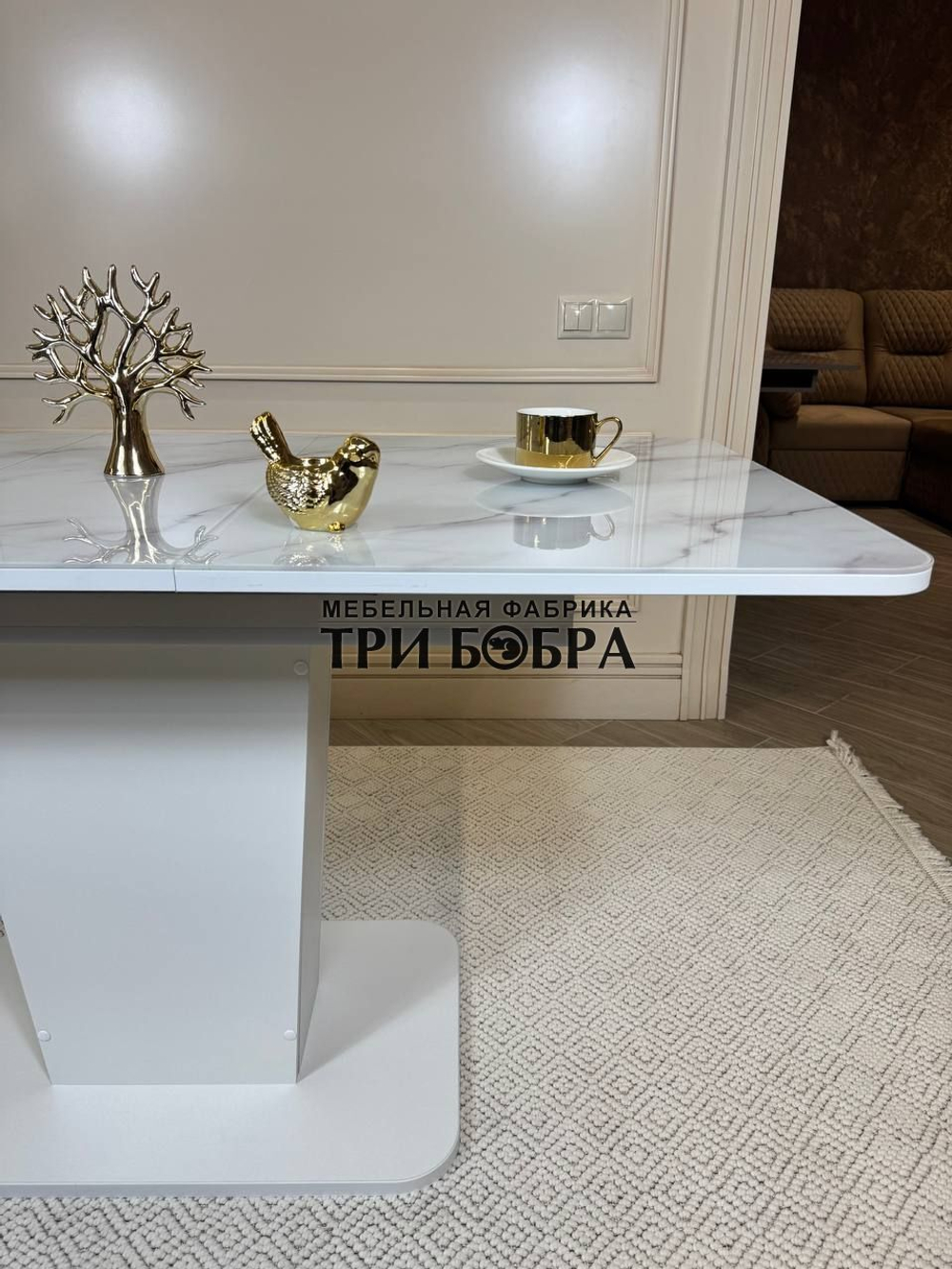 Кухонный стол "Тор", белый оникс