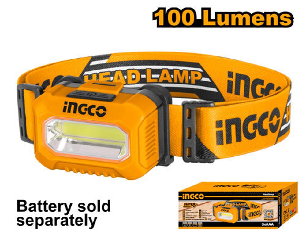 Налобный светодиодный фонарь 100 Лм INGCO HHL013AAA5
