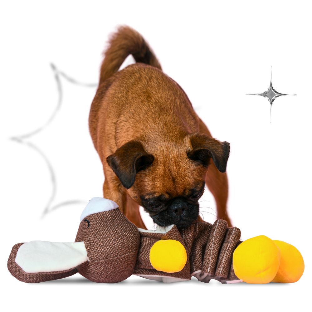 Игрушка Mr.Kranch для собак "Зайчик" с карманами под лакомство, 36 см