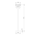 Напольный светильник с хрусталем 01137/3 хром