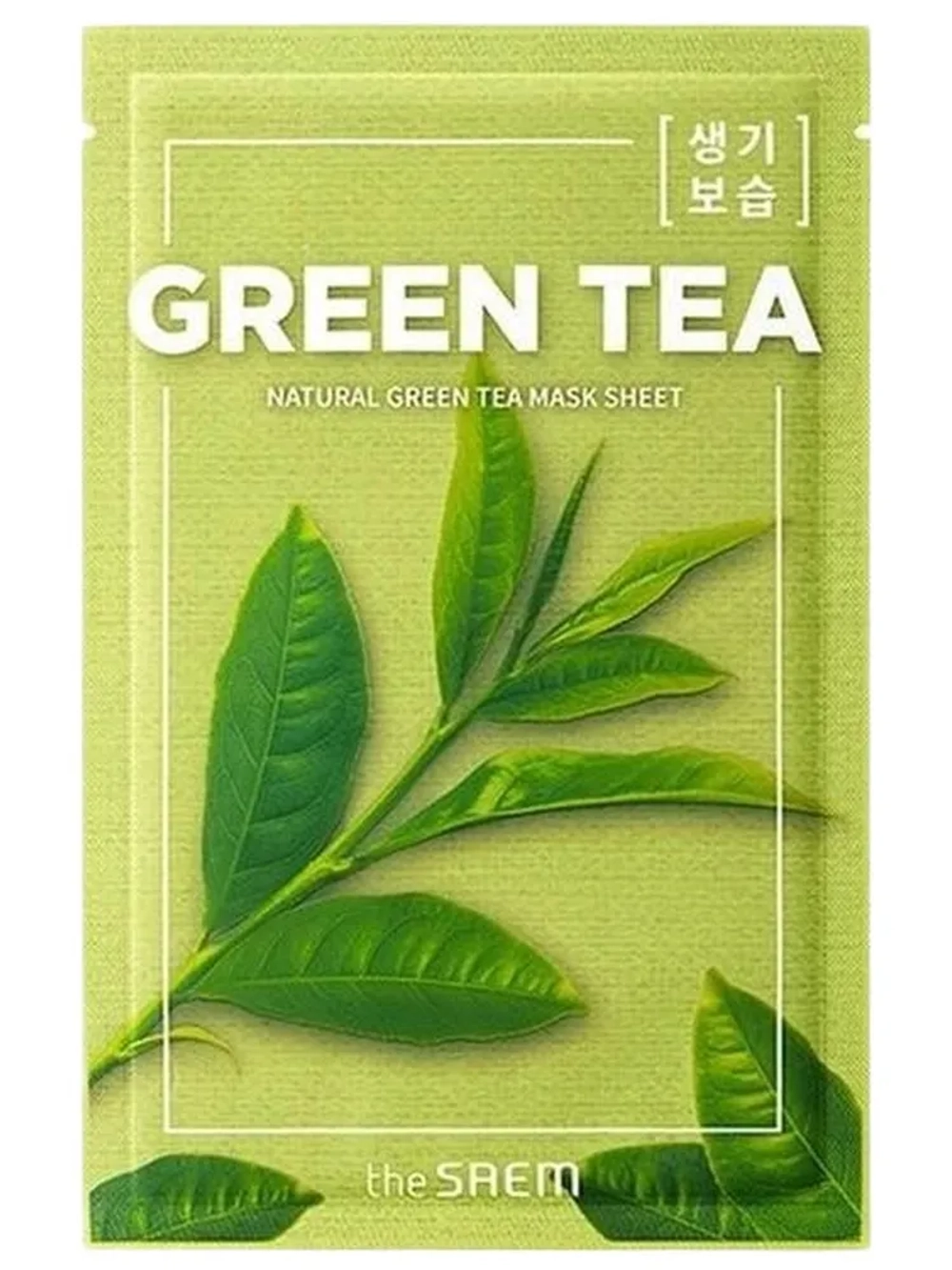 Маска тканевая с экстрактом зеленого чая The Saem Natural Green Tea Mask Sheet