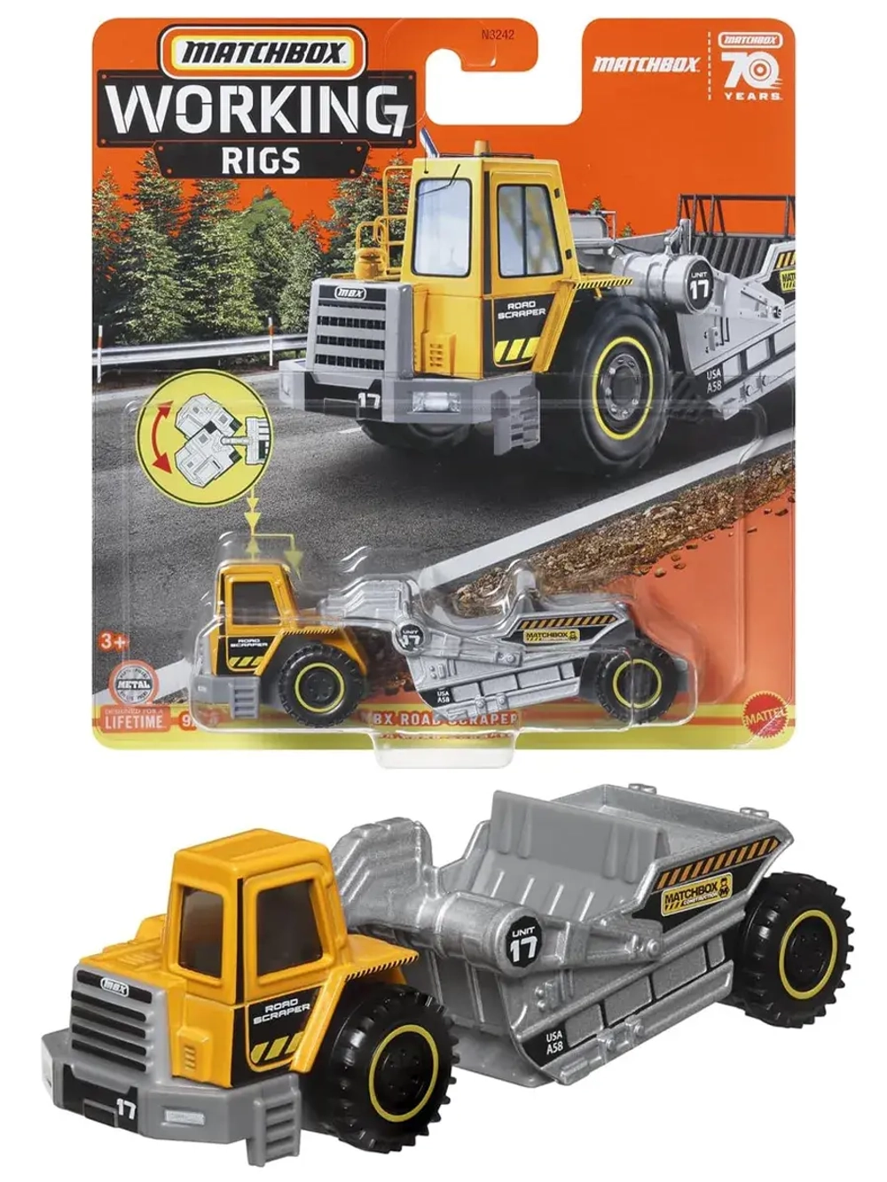 Машинка Хот Вилс Matchbox MBX Road Scraper HLM96