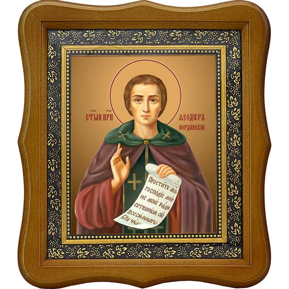 Феодор Иорданский преподобный. Икона на холсте.