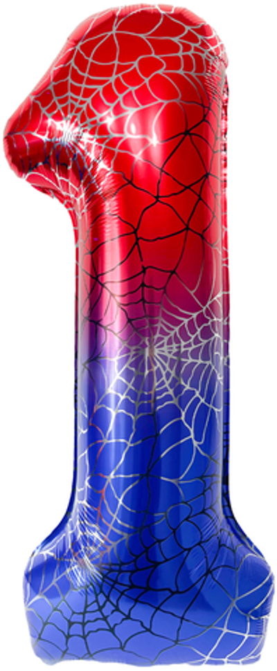 Цифра 1 "Героическая тема" (40''/102 см) Красный/Синий