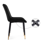 Стул на металлокаркасе Woodville Seda-1 black, gold, black
